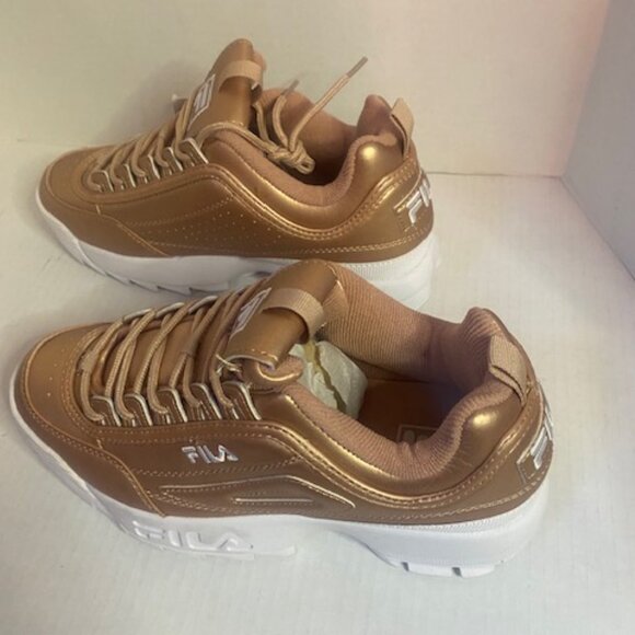 Fila Women’s Metallic Rose Gold Sneakers, size 9 (NEW) - Picture 4 of 6